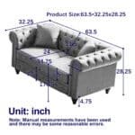 Ultimate Tech Fabric Chesterfield Sofa – Stylish, Durable & Comfortably Elegant - Image 8