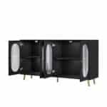 Black Acrylic Sideboard – Modern Storage Solution with Stylish Acrylic Doors - Image 7