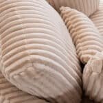 Beige Corduroy Swivel Chair - Comfortable 360° Modern Accent Seating - Image 7