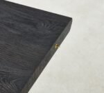 MDF Rectangular Dining Table with Metal Legs - Natural Finish - Image 4