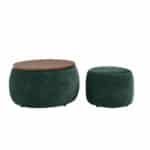 Green Round Storage Ottoman with Removable Top - Small Seat - Image 10