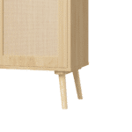 Rattan Wood Storage Cabinet with Drawer and Shelf Combo - Natural - Image 7
