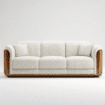 Eco-Friendly Fabric Curved Sectional Sofa with Customizable Options - Elegant Gray