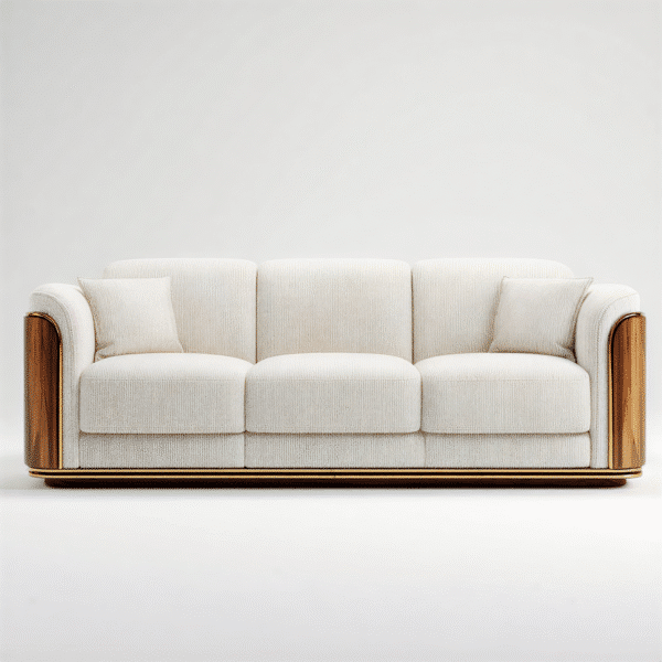 Eco-Friendly Fabric Curved Sectional Sofa with Customizable Options - Elegant Gray