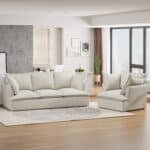 Ultimate Beige Chenille Sectional - Luxurious Comfort & Modern Style for Your Living Room - Image 2