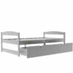 Gray Pine Bed with Storage Drawers - Space-Saving Twin Platform Bed - Image 10