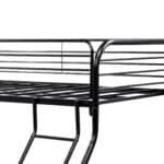 Sturdy Metal Twin-Over-Full Bunk Bed with Enhanced Guardrail and Under-Bed Storage - Black - Image 8