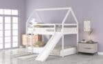 House-Shaped Bunk Bed with Slide & Ladder - Fun & Safe Twin Size Kids Bed - Image 4