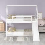 House-Shaped Bunk Bed with Slide & Ladder - Fun & Safe Twin Size Kids Bed - Image 3