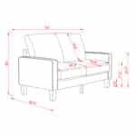 Comfortable Beige Fabric Loveseat – Modern & Stylish Living Room Furniture - Image 5