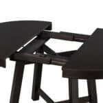 Wood Round Extendable Dining Table with Planked Top - Espresso - Image 10
