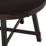 Wood Round Extendable Dining Table with Planked Top - Espresso - Image 11