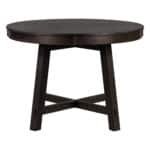 Wood Round Extendable Dining Table with Planked Top - Espresso - Image 7