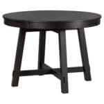 Wood Round Extendable Dining Table with Planked Top - Espresso - Image 6