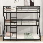 Ultimate Black Metal Triple Bunk Bed – Space-Saving, Durable & Stylish for Better Sleep & Room Organization - Image 3