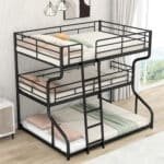 Ultimate Black Metal Triple Bunk Bed – Space-Saving, Durable & Stylish for Better Sleep & Room Organization - Image 2