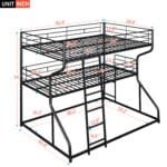 Ultimate Black Metal Triple Bunk Bed – Space-Saving, Durable & Stylish for Better Sleep & Room Organization - Image 5
