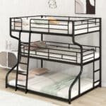 Ultimate Black Metal Triple Bunk Bed – Space-Saving, Durable & Stylish for Better Sleep & Room Organization