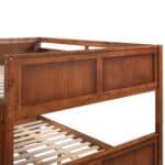 Pinewood Full Over Full Bunk Bed with Twin Trundle - Walnut - Image 8