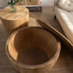 Vintage Barrel Coffee Tables Set – Stylish Storage & Durable Solid Wood - Image 10