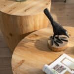 Vintage Barrel Coffee Tables Set – Stylish Storage & Durable Solid Wood - Image 9