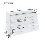 Ultimate High Gloss White Dresser – Modern, Elegant Storage Solution with 6 Spacious Drawers - Image 9
