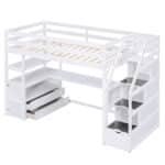 Twin Loft with Storage Stairs – Space-Saving & Stylish Bed with Built-in Storage - Image 11