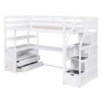 Twin Loft with Storage Stairs – Space-Saving & Stylish Bed with Built-in Storage - Image 12