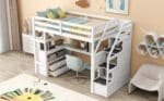 Twin Loft with Storage Stairs – Space-Saving & Stylish Bed with Built-in Storage - Image 4