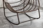 Hand-Woven Rattan Rocking Chair with Ergonomic Design - Beige - Image 11