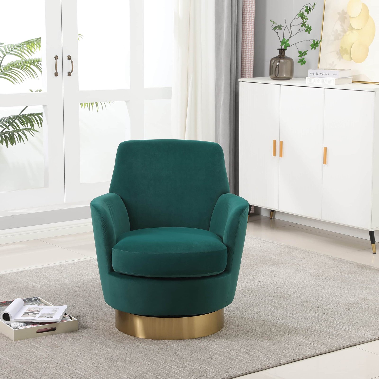 Velvet Swivel Chair - Luxurious & Comfortable Accent Seating