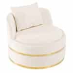Ultimate Beige Velvet Barrel Chair | Premium Modern Accent Seat - Image 9
