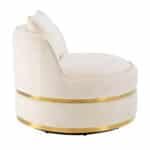 Ultimate Beige Velvet Barrel Chair | Premium Modern Accent Seat - Image 10