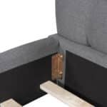 Gray Linen Upholstered Bed – Modern Queen Platform Bed for Elegant Sleep - Image 9