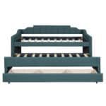 Upholstered Twin Daybed with Trundle and Storage Drawers - Green - Image 12