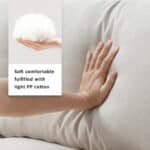 Polyester L-Shaped Sectional Sofa with Movable Ottoman and Throw Pillows - Multiple Colors - Image 6