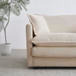 Chenille U-Shaped Modular Sofa with Reversible Chaise and Double Ottomans - Gray - Image 6