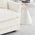 Ultimate White Chenille Mid-Century Sofa – Elegant, Comfortable & Easy to Assemble - Image 3