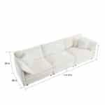 Elegant White Chenille Living Room Sofa - Comfortable & Modern - Image 6