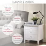 Premium White Casual Nightstand – Elegant, Durable, and Easy to Access - Image 3