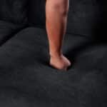 Chenille Fabric Sectional Sofa with Plush Cushions - Gray - Image 8