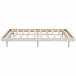 Elegant White Washed Floating Bed Frame - Modern & Space-Saving - Image 8