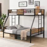 Sturdy Metal Bunk Bed with Storage – Space-Saving & Easy to Assemble