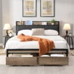 Ultimate Metal Storage Bed with USB – Stylish, Spacious, and Easy to Assemble