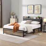 Ultimate Metal Storage Bed with USB – Stylish, Spacious, and Easy to Assemble - Image 2