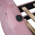 Pink Velvet Daybed with Trundle – Elegant & Functional Twin Size Sofa Bed - Image 10