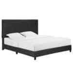 Upholstered Platform Bed with Multiple Headboard Styles - Charcoal Grey - Image 5