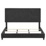 Upholstered Platform Bed with Multiple Headboard Styles - Charcoal Grey - Image 6