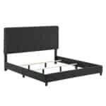 Upholstered Platform Bed with Multiple Headboard Styles - Charcoal Grey - Image 7