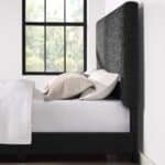 Upholstered Platform Bed with Multiple Headboard Styles - Charcoal Grey - Image 3